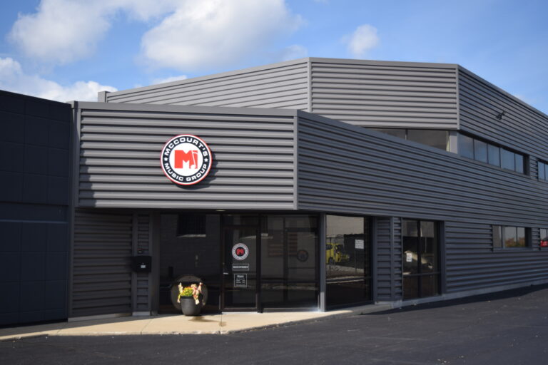 The McCourt's Music and Detroit Violin Co. storefront in Troy, Michigan